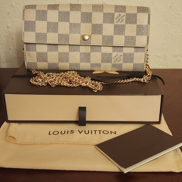 Louis Vuitton Damier Azur Portefeuille Sara Long Wallet - Picture 1 of 10
